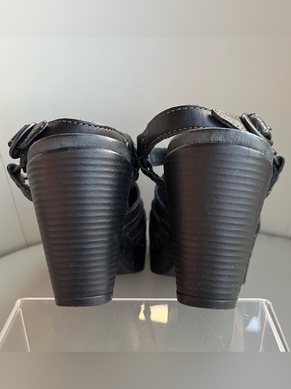 Dansko Randa Open-Toe Slingback Heeled Sandals Black Leather EUR 37 US 7 - Picture 8 of 11